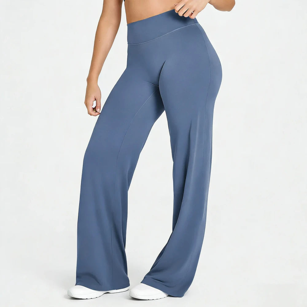 High Waisted Straight Leg Yoga Trousers