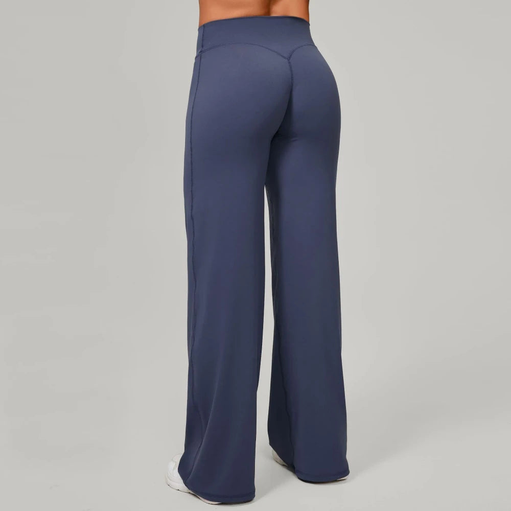 High Waisted Straight Leg Yoga Trousers