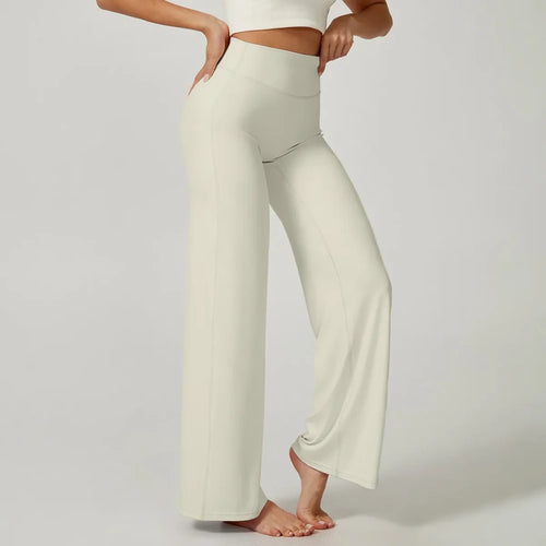 High Waisted Straight Leg Yoga Trousers